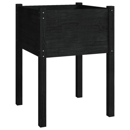 vidaXL Pflanzkübel Schwarz 50x50x70 cm Massivholz Kiefer
