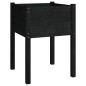 vidaXL Pflanzkübel Schwarz 50x50x70 cm Massivholz Kiefer vidaXL Pflanzkübel Schwarz 50x50x70 cm Massivholz Kiefer