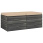 vidaXL Garten-Paletten-Hocker 2 Stk. mit Kissen Kiefer Massivholz vidaXL Garten-Paletten-Hocker 2 Stk. mit Kissen Kiefer Massivholz