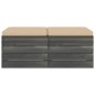 vidaXL Garten-Paletten-Hocker 2 Stk. mit Kissen Kiefer Massivholz vidaXL Garten-Paletten-Hocker 2 Stk. mit Kissen Kiefer Massivholz