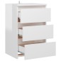 vidaXL Nachttisch Hochglanz-Weiß 40x35x62,5 cm Holzwerkstoff vidaXL Nachttisch Hochglanz-Weiß 40x35x62,5 cm Holzwerkstoff