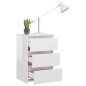 vidaXL Nachttisch Hochglanz-Weiß 40x35x62,5 cm Holzwerkstoff vidaXL Nachttisch Hochglanz-Weiß 40x35x62,5 cm Holzwerkstoff