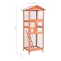vidaXL Vogelkäfig 68x62x166 cm Massivholz Fichte vidaXL Vogelkäfig 68x62x166 cm Massivholz Fichte