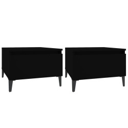 Beistelltische 2 Stk. Schwarz 50x46x35 cm Holzwerkstoff