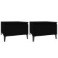 Beistelltische 2 Stk. Schwarz 50x46x35 cm Holzwerkstoff Beistelltische 2 Stk. Schwarz 50x46x35 cm Holzwerkstoff