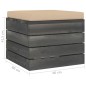 vidaXL Garten-Paletten-Hocker 2 Stk. mit Kissen Kiefer Massivholz vidaXL Garten-Paletten-Hocker 2 Stk. mit Kissen Kiefer Massivholz
