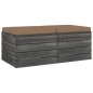 Garten-Paletten-Hocker 2 Stk. mit Kissen Kiefer Massivholz Garten-Paletten-Hocker 2 Stk. mit Kissen Kiefer Massivholz