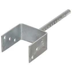vidaXL Pfostenträger 6 Stk. Silbern 10×6×30 cm Verzinkter Stahl