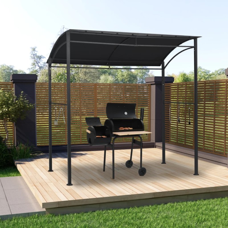 BBQ-Pavillon 215x150x220 cm Anthrazit Stahl BBQ-Pavillon 215x150x220 cm Anthrazit Stahl