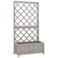Garten-Spalier mit Blumenkasten Grau 70x30x135 cm Tannenholz Garten-Spalier mit Blumenkasten Grau 70x30x135 cm Tannenholz