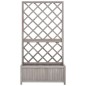 Garten-Spalier mit Blumenkasten Grau 70x30x135 cm Tannenholz Garten-Spalier mit Blumenkasten Grau 70x30x135 cm Tannenholz