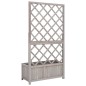 Garten-Spalier mit Blumenkasten Grau 70x30x135 cm Tannenholz Garten-Spalier mit Blumenkasten Grau 70x30x135 cm Tannenholz
