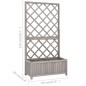 Garten-Spalier mit Blumenkasten Grau 70x30x135 cm Tannenholz Garten-Spalier mit Blumenkasten Grau 70x30x135 cm Tannenholz