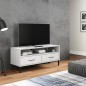 TV-Schrank OSLO mit Metallbeinen Weiß Massivholz Kiefer TV-Schrank OSLO mit Metallbeinen Weiß Massivholz Kiefer