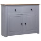 Sideboard Grau 93x40x80 cm Kiefernholz Panama Sideboard Grau 93x40x80 cm Kiefernholz Panama