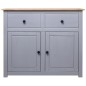Sideboard Grau 93x40x80 cm Kiefernholz Panama Sideboard Grau 93x40x80 cm Kiefernholz Panama