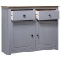 Sideboard Grau 93x40x80 cm Kiefernholz Panama Sideboard Grau 93x40x80 cm Kiefernholz Panama