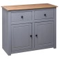 Sideboard Grau 93x40x80 cm Kiefernholz Panama Sideboard Grau 93x40x80 cm Kiefernholz Panama
