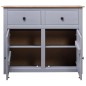 Sideboard Grau 93x40x80 cm Kiefernholz Panama Sideboard Grau 93x40x80 cm Kiefernholz Panama