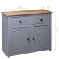 Sideboard Grau 93x40x80 cm Kiefernholz Panama Sideboard Grau 93x40x80 cm Kiefernholz Panama