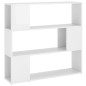 vidaXL Bücherregal Raumteiler Hochglanz-Weiß 100x24x94 cm vidaXL Bücherregal Raumteiler Hochglanz-Weiß 100x24x94 cm