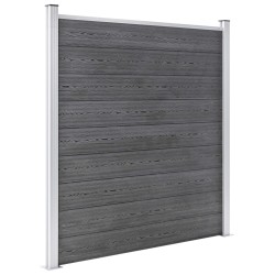 Gartenzaun WPC 180×186 cm Grau