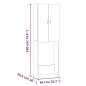 vidaXL Waschmaschinenschrank Grau Sonoma 64x25,5x190 cm vidaXL Waschmaschinenschrank Grau Sonoma 64x25,5x190 cm