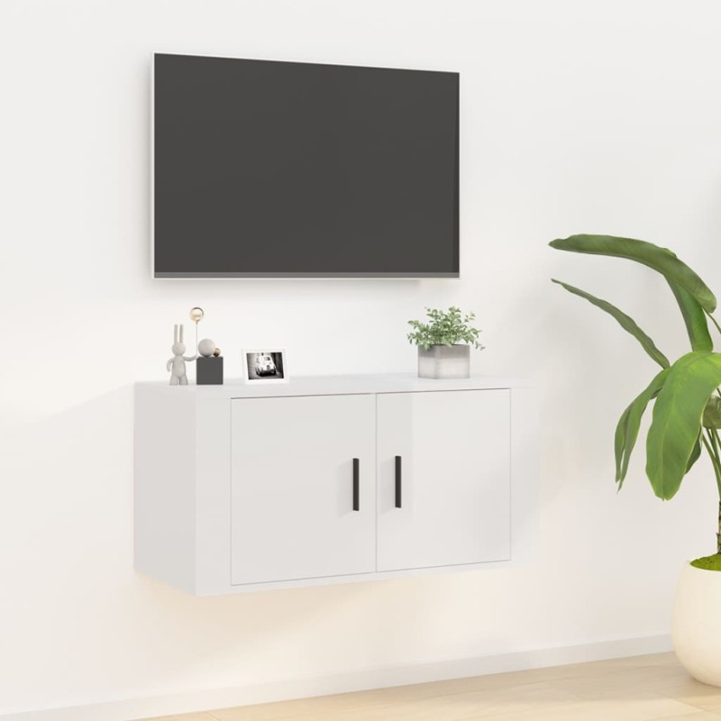 TV-Wandschrank Hochglanz-Weiß 80x34,5x40 cm TV-Wandschrank Hochglanz-Weiß 80x34,5x40 cm