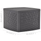 vidaXL Beistelltisch Mokka 54×54×36,5 cm Kunststoff vidaXL Beistelltisch Mokka 54×54×36,5 cm Kunststoff