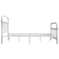 vidaXL Bettgestell Weiß Metall 140×200 cm vidaXL Bettgestell Weiß Metall 140×200 cm
