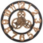 Wanduhr Metall 58 cm Golden und Schwarz Wanduhr Metall 58 cm Golden und Schwarz