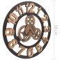 Wanduhr Metall 58 cm Golden und Schwarz Wanduhr Metall 58 cm Golden und Schwarz