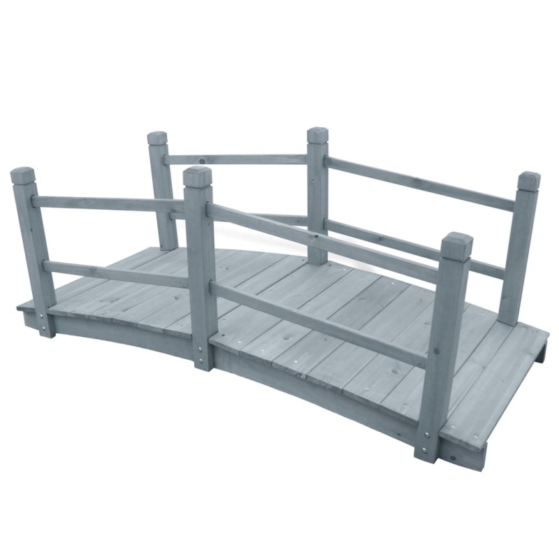 Gartenbrücke Grau 140x60x56 cm Massivholz Tanne Gartenbrücke Grau 140x60x56 cm Massivholz Tanne