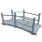 Gartenbrücke Grau 140x60x56 cm Massivholz Tanne Gartenbrücke Grau 140x60x56 cm Massivholz Tanne
