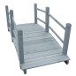Gartenbrücke Grau 140x60x56 cm Massivholz Tanne Gartenbrücke Grau 140x60x56 cm Massivholz Tanne
