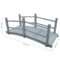 Gartenbrücke Grau 140x60x56 cm Massivholz Tanne Gartenbrücke Grau 140x60x56 cm Massivholz Tanne