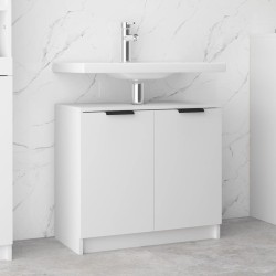 Badezimmerschrank Weiß 64,5x33,5x59 cm Holzwerkstoff