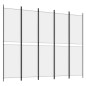5-tlg. Paravent Weiß 250x200 cm Stoff 5-tlg. Paravent Weiß 250x200 cm Stoff