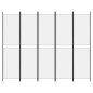 5-tlg. Paravent Weiß 250x200 cm Stoff 5-tlg. Paravent Weiß 250x200 cm Stoff