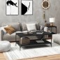Couchtisch Schwarz 100x50x40 cm Holzwerkstoff Couchtisch Schwarz 100x50x40 cm Holzwerkstoff