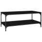 Couchtisch Schwarz 100x50x40 cm Holzwerkstoff Couchtisch Schwarz 100x50x40 cm Holzwerkstoff