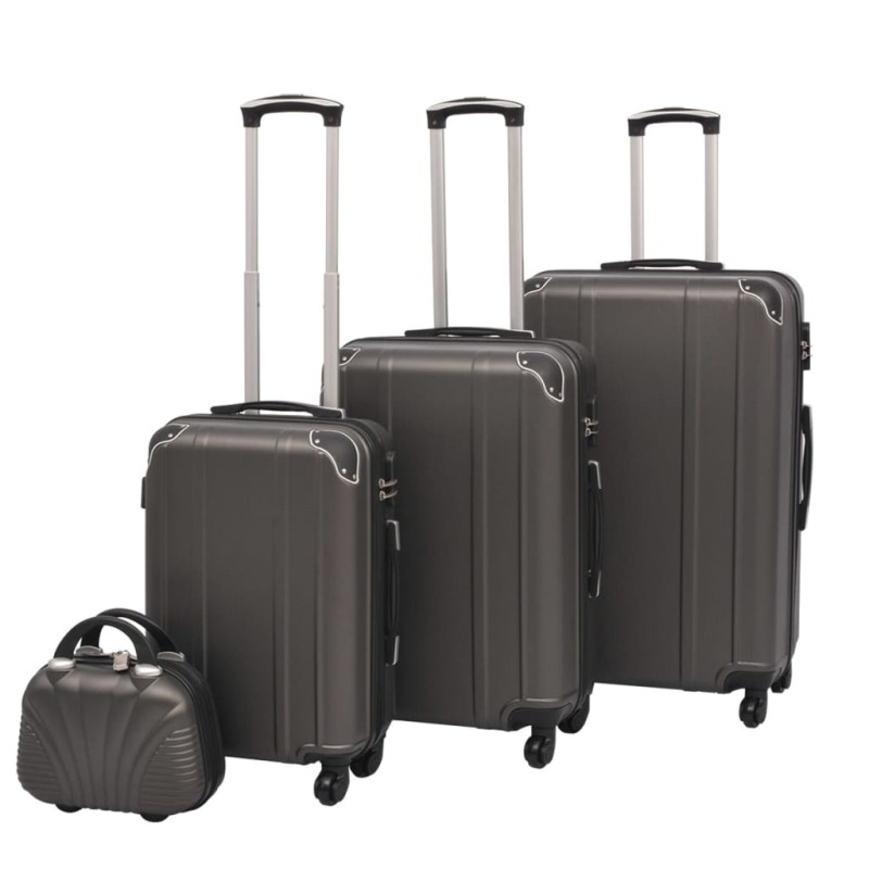 Vierteiliges Hartschalen-Trolley-Set Anthrazit Vierteiliges Hartschalen-Trolley-Set Anthrazit
