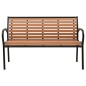 Gartenbank Schwarz und Braun 116 cm Stahl und WPC Gartenbank Schwarz und Braun 116 cm Stahl und WPC
