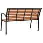 Gartenbank Schwarz und Braun 116 cm Stahl und WPC Gartenbank Schwarz und Braun 116 cm Stahl und WPC