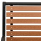 Gartenbank Schwarz und Braun 116 cm Stahl und WPC Gartenbank Schwarz und Braun 116 cm Stahl und WPC