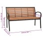 Gartenbank Schwarz und Braun 116 cm Stahl und WPC Gartenbank Schwarz und Braun 116 cm Stahl und WPC