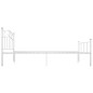 Bettgestell Weiß Metall 160×200 cm Bettgestell Weiß Metall 160×200 cm