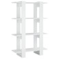vidaXL Bücherregal/Raumteiler Hochglanz-Weiß 80x30x123,5cm vidaXL Bücherregal/Raumteiler Hochglanz-Weiß 80x30x123,5cm