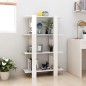 vidaXL Bücherregal/Raumteiler Hochglanz-Weiß 80x30x123,5cm vidaXL Bücherregal/Raumteiler Hochglanz-Weiß 80x30x123,5cm
