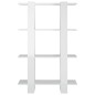 vidaXL Bücherregal/Raumteiler Hochglanz-Weiß 80x30x123,5cm vidaXL Bücherregal/Raumteiler Hochglanz-Weiß 80x30x123,5cm